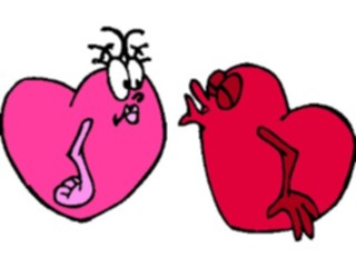 Sticker Custom Preview Image #076015 Holidays Valentines Day Hearts Kissing