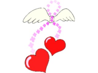Sticker Custom Preview Image #076017 Holidays Valentines Day Heartswith Wings