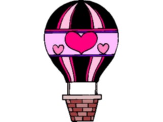 Sticker Custom Preview Image #076018 Holidays Valentines Day Hot Air Balloon