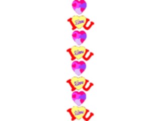 Sticker Custom Preview Image #076023 Holidays Valentines Day I Love U Border