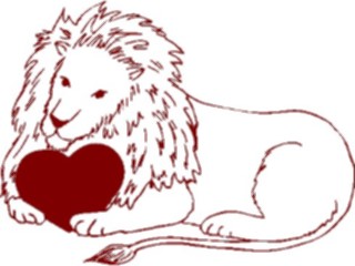 Sticker Custom Preview Image #076048 Holidays Valentines Day Lion Heart