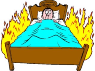 Sticker Custom Preview Image #076637 Household Bedroom In Bed Burning