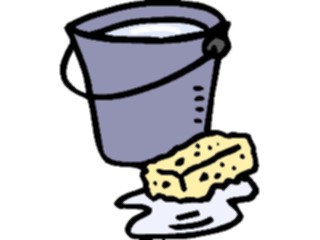 Sticker Custom Preview Image #076714 Household Cleaning Bucket Sponge1