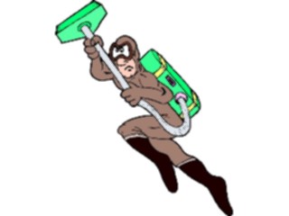 Sticker Custom Preview Image #076859 Household Cleaning Vacuum Man