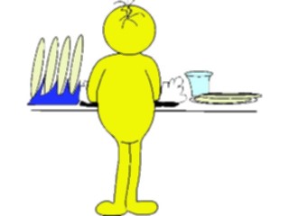 Sticker Custom Preview Image #076867 Household Cleaning Washing Dishes1