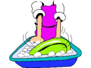 Sticker Custom Preview Image #076868 Household Cleaning Washing Dishes2