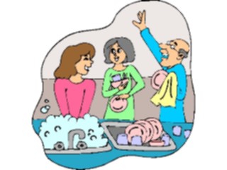Sticker Custom Preview Image #076873 Household Cleaning Washing Dishes7