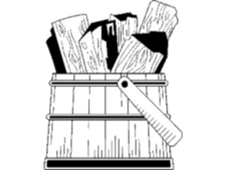 Sticker Custom Preview Image #076890 Household Cooling Heating Basketof Kindling