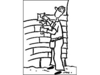 Sticker Custom Preview Image #077053 Household Home Improvement Man Installing Siding