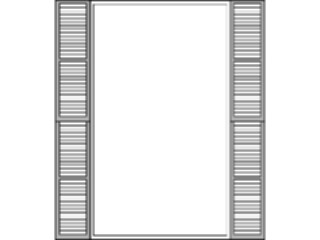 Sticker Custom Preview Image #077086 Household Home Improvement Shutter Frame