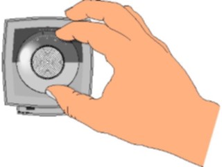 Sticker Custom Preview Image #077097 Household Home Improvement Thermostat Adjusting
