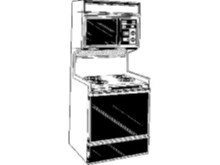 Sticker Custom Preview Image #077861 Household Kitchen Rangewith Microwave