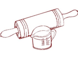 Sticker Custom Preview Image #077905 Household Kitchen Rolling Pin Measuring Cup