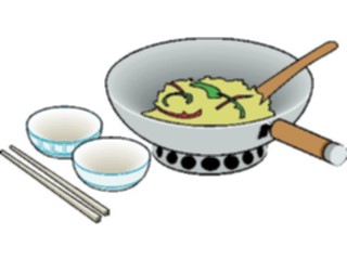 Sticker Custom Preview Image #078174 Household Kitchen Wok Chopsticks