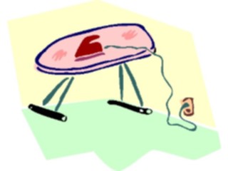 Sticker Custom Preview Image #078242 Household Laundry Iron Ironing Board3