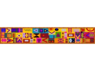 Sticker Custom Preview Image #079659 International Africa Art Design Border Horizontal06