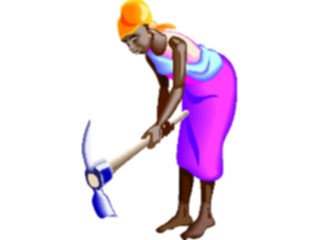 Sticker Custom Preview Image #079917 International Africa People Cartoons Womanwith Pick