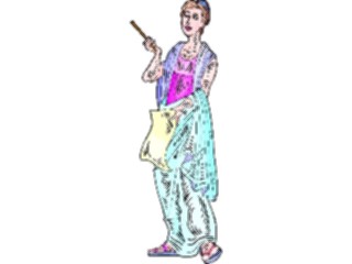 Sticker Custom Preview Image #080207 International Greece People Woman Standing3