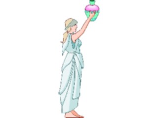 Sticker Custom Preview Image #080210 International Greece People Womanwith Urn