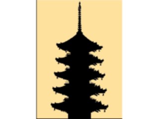 Sticker Custom Preview Image #080281 International Japan General Pagoda Silhouette