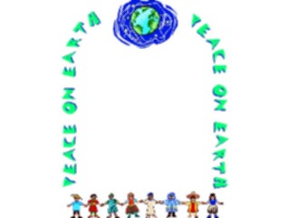 Sticker Custom Preview Image #080449 International Miscellaneous Peace On Earth Frame