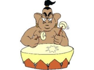 Sticker Custom Preview Image #080577 International Musicians Tribal Drummer2
