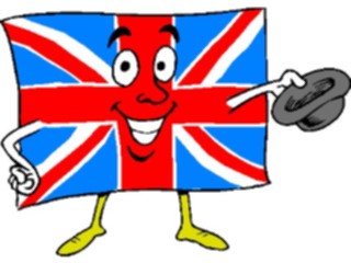 Sticker Custom Preview Image #080610 International People Cartoons British Flag Man