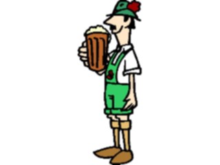 Sticker Custom Preview Image #080669 International People Cartoons German Manwith Beer1