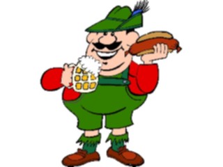 Sticker Custom Preview Image #080670 International People Cartoons German Manwith Beer2
