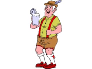 Sticker Custom Preview Image #080671 International People Cartoons German Manwith Beer3