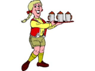 Sticker Custom Preview Image #080672 International People Cartoons German Waitress