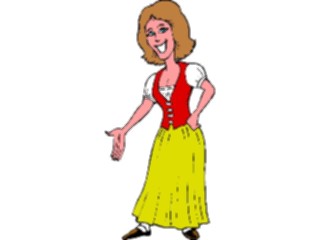 Sticker Custom Preview Image #080673 International People Cartoons German Woman