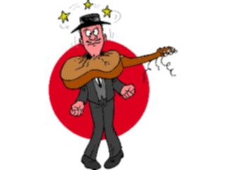 Sticker Custom Preview Image #080677 International People Cartoons Guitarist2