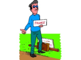 Sticker Custom Preview Image #080678 International People Cartoons Hitchhiker French