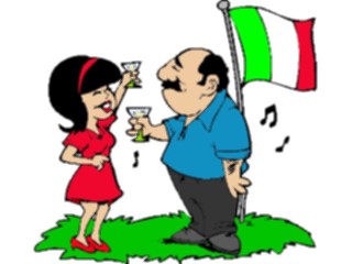 Sticker Custom Preview Image #080685 International People Cartoons Italian Couple
