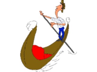 Sticker Custom Preview Image #080687 International People Cartoons Italian Gondolier