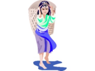 Sticker Custom Preview Image #081122 International People Images Womanwith Basket