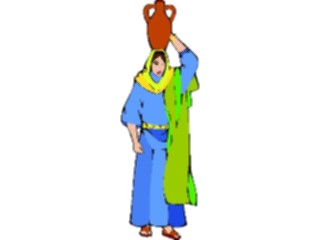 Sticker Custom Preview Image #081126 International People Images Womanwith Jug2