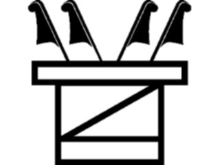 Sticker Custom Preview Image #081526 International Symbol Alphabets Egyptian Hieroglyphics Funerary Coffer