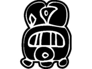 Sticker Custom Preview Image #081728 International Symbol Alphabets Maya Month Glyphs Uayeb