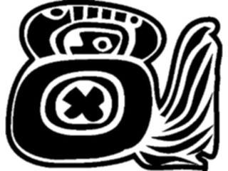 Sticker Custom Preview Image #081732 International Symbol Alphabets Maya Month Glyphs Yaxkin