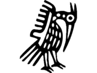 Sticker Custom Preview Image #081738 International Symbol Alphabets Meso Deko Bird02