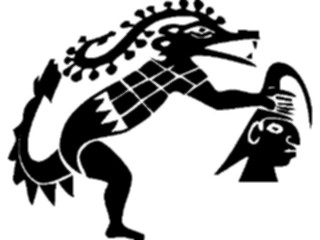 Sticker Custom Preview Image #081789 International Symbol Alphabets Meso Deko Lizard God