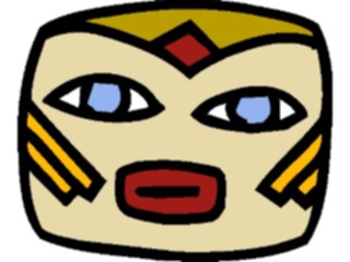 Sticker Custom Preview Image #081949 International Tribal Designs Artifacts Mask03