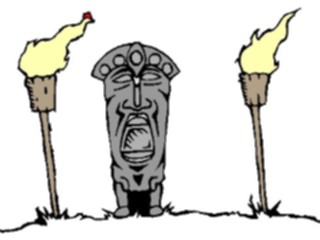 Sticker Custom Preview Image #081986 International Tribal Designs Artifacts Statue