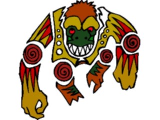 Sticker Custom Preview Image #081987 International Tribal Designs Figures Ape