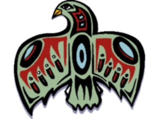 Sticker Custom Preview Image #082002 International Tribal Designs Figures Bird13