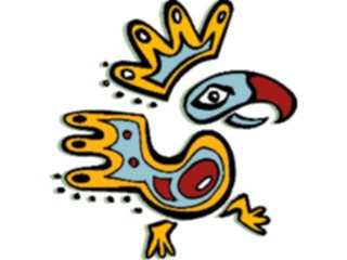 Sticker Custom Preview Image #082003 International Tribal Designs Figures Bird14