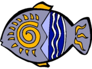 Sticker Custom Preview Image #082118 International Tribal Designs Figures Fish03