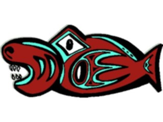 Sticker Custom Preview Image #082119 International Tribal Designs Figures Fish04